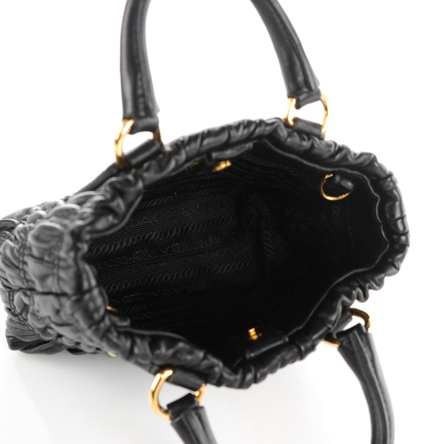 Nappa Gaufre Mini Crossbody Bag Nero Black