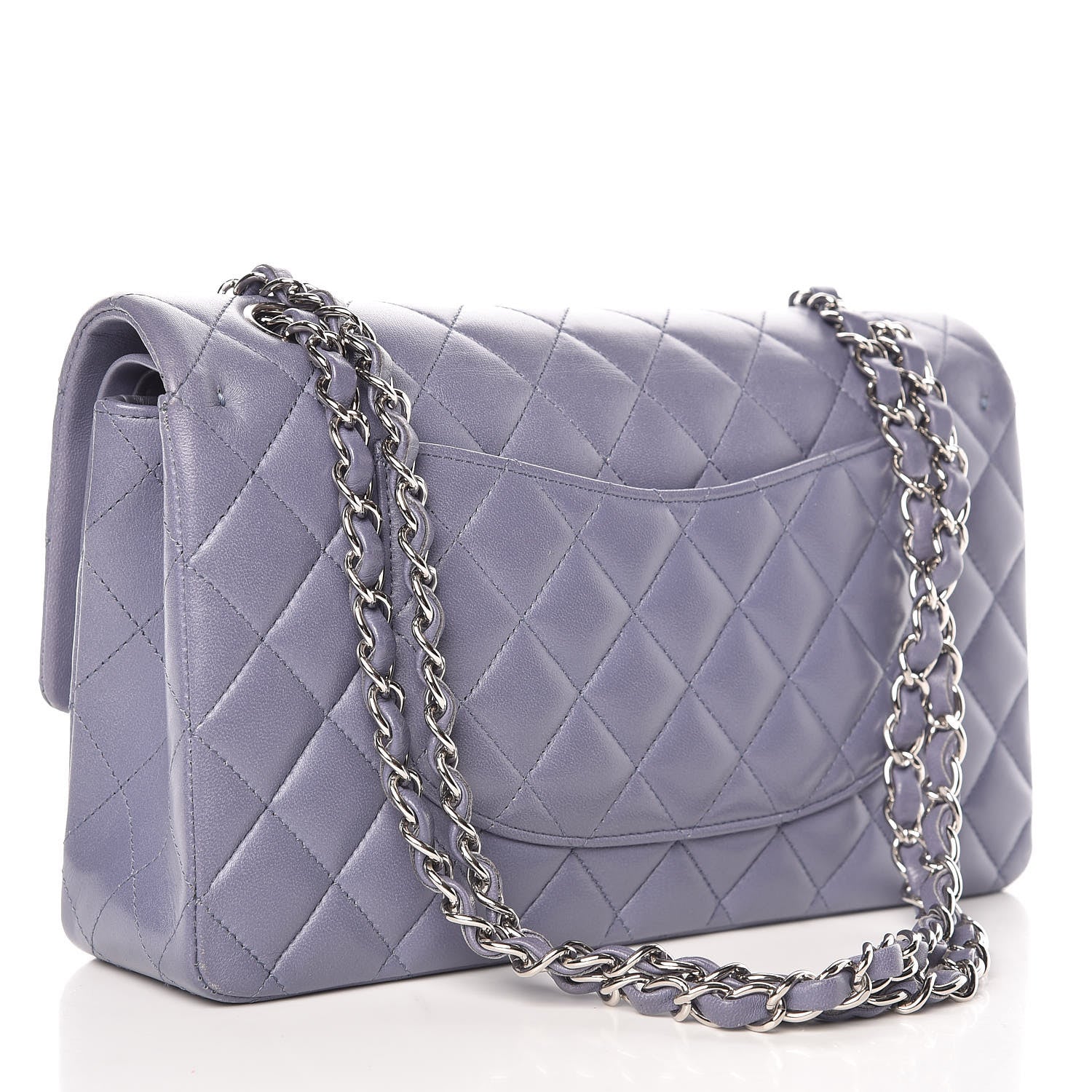 Chanel Lambskin Quilted Medium Double Flap Light Purple 3 of 9
