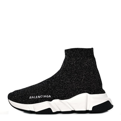 Balenciaga Knit Metal Womens Speed Sneakers 35 Black Gold 1 of 7