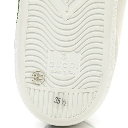Gucci Calfskin Interlocking G Womens New Ace Sneakers 35.5 White Red Flame Green 6 of 7