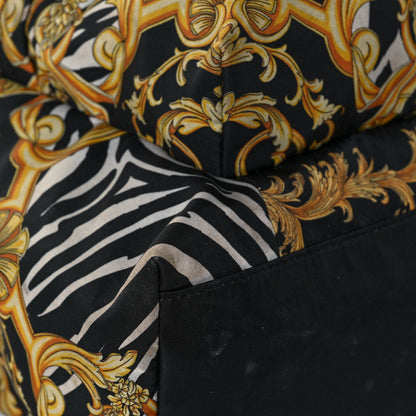 Versace Nylon Baroque Zebra Print Backpack Black Multicolor 10 of 18