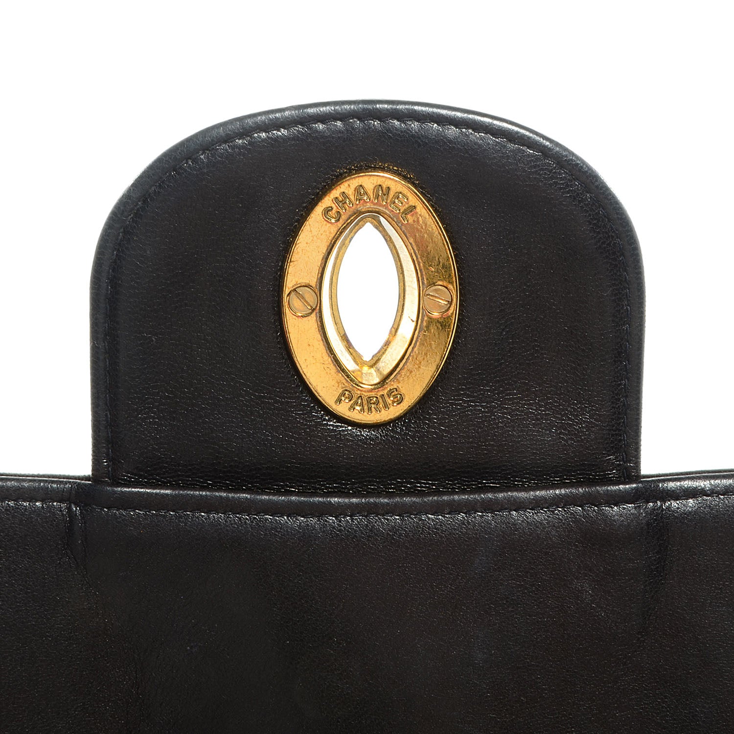 Chanel Lambskin Vertical Quilt Jumbo Flap Black 8 of 9