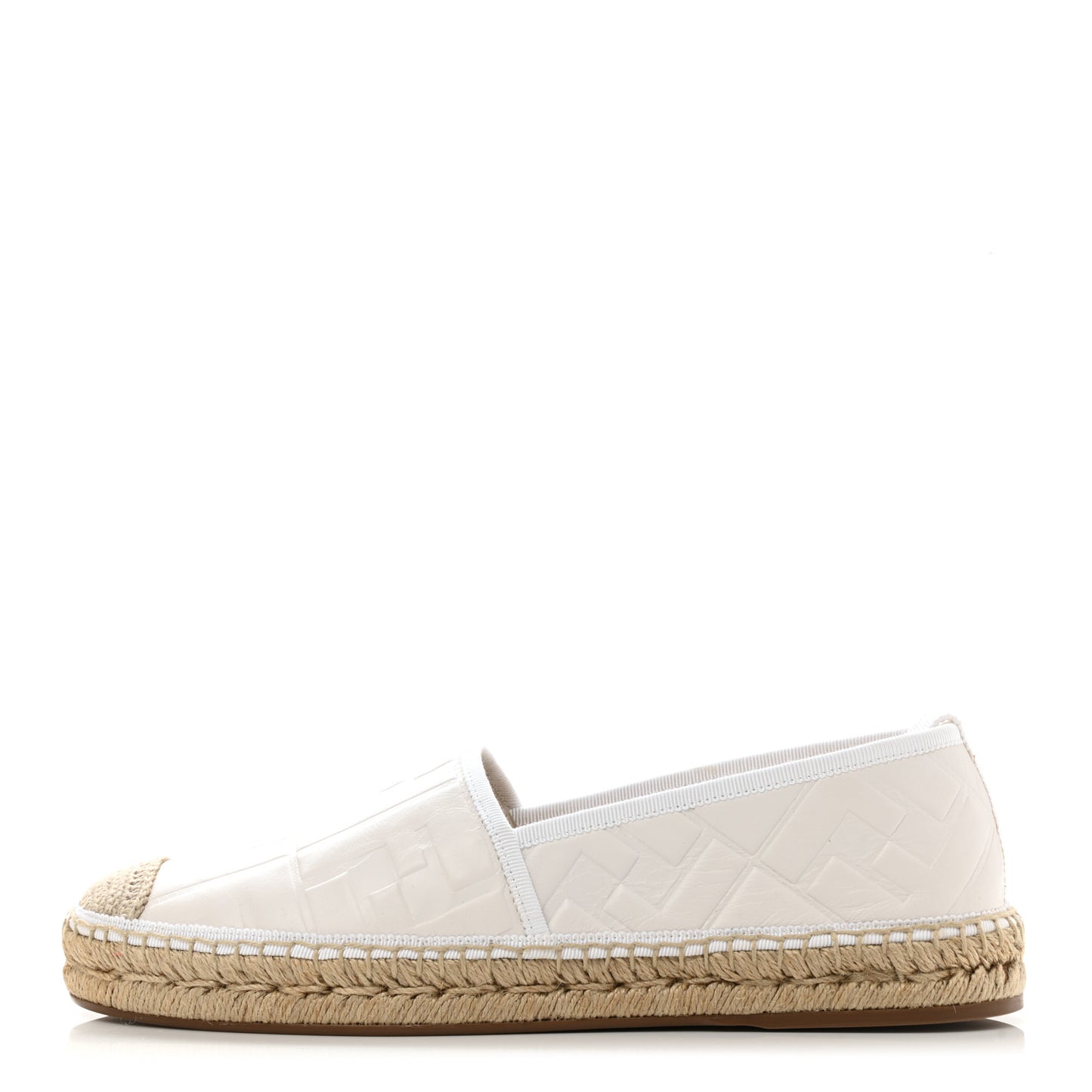 Nappa FF Embossed Espadrilles 41 Snow