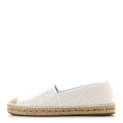 Fendi Nappa FF Embossed Espadrilles 41 Snow 1 of 12