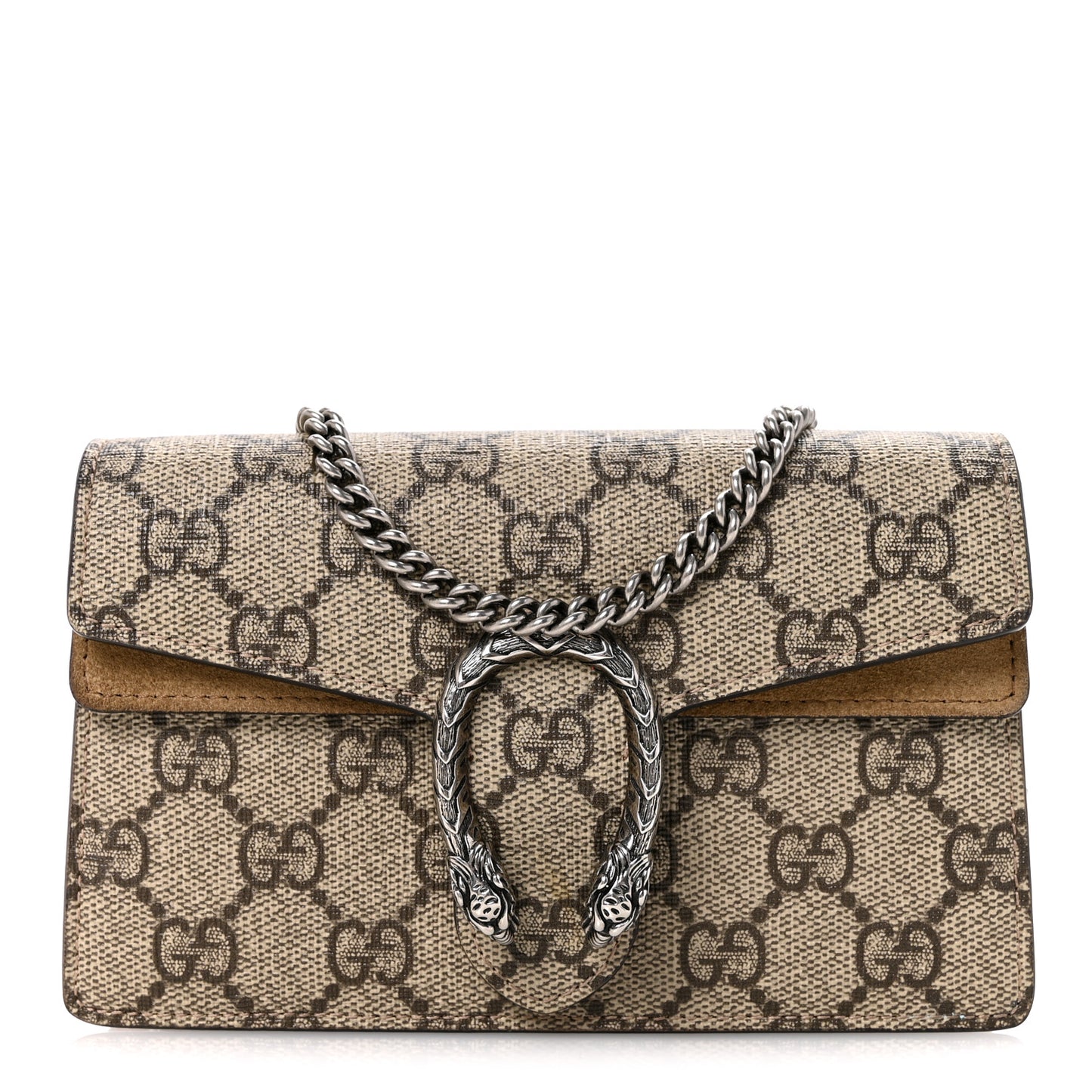 GG Supreme Monogram Super Mini Dionysus Shoulder Bag Taupe