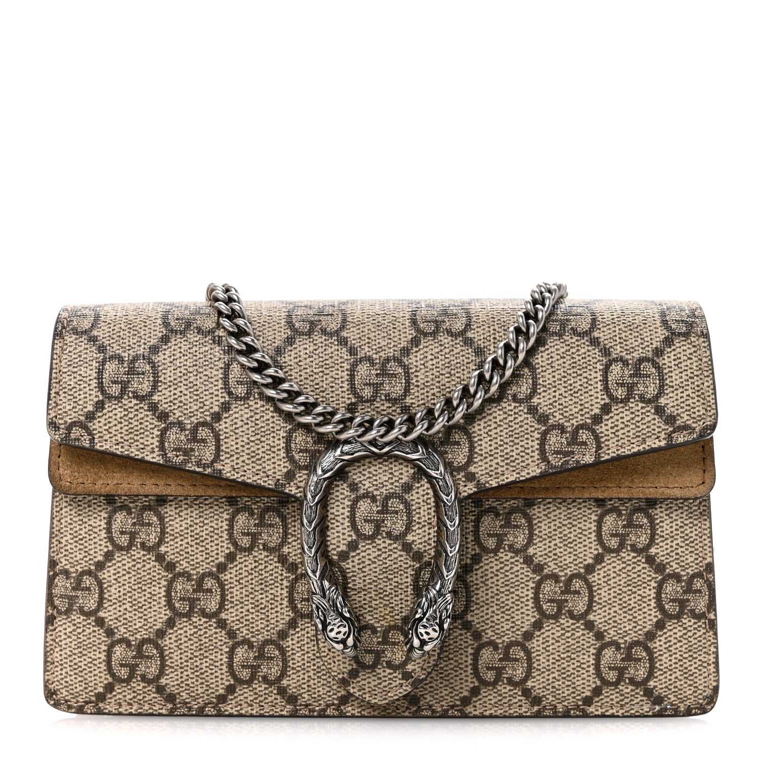 Gucci GG Supreme Monogram Super Mini Dionysus Shoulder Bag Taupe 1 of 14