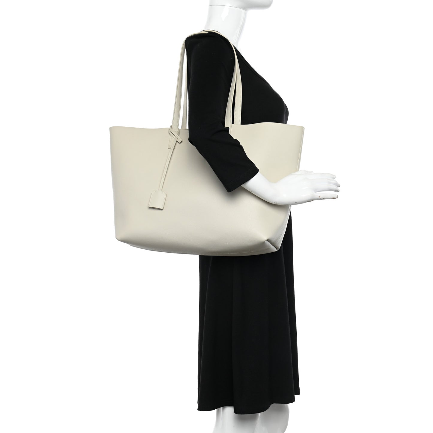 Calfskin Large Shopping Tote Porcellana