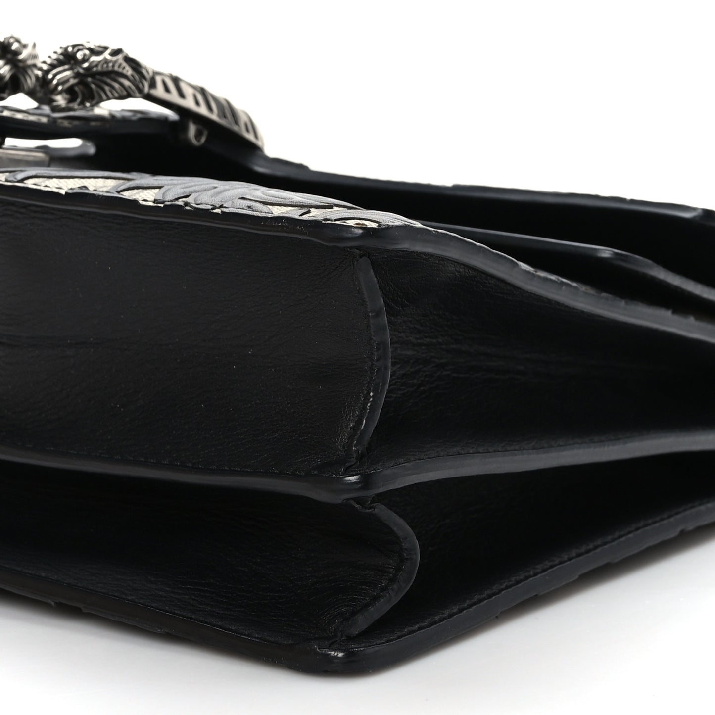 GG Supreme Monogram Arabesque Medium Dionysus Shoulder Bag Black