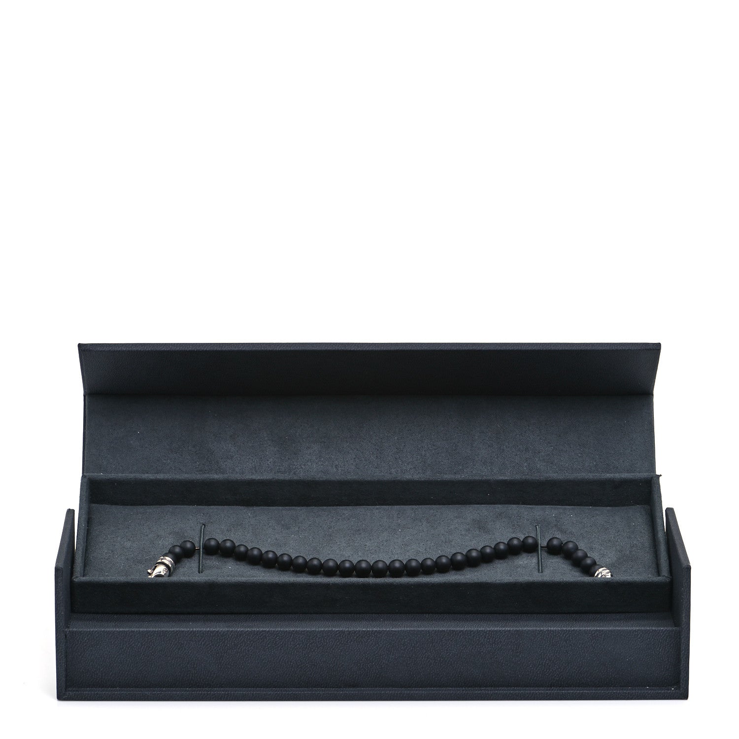 David Yurman Sterling Silver Black Onyx 6mm Spiritual Beads Bracelet 6 of 6