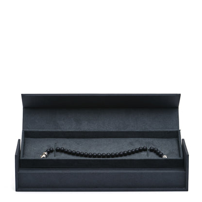 David Yurman Sterling Silver Black Onyx 6mm Spiritual Beads Bracelet 6 of 6