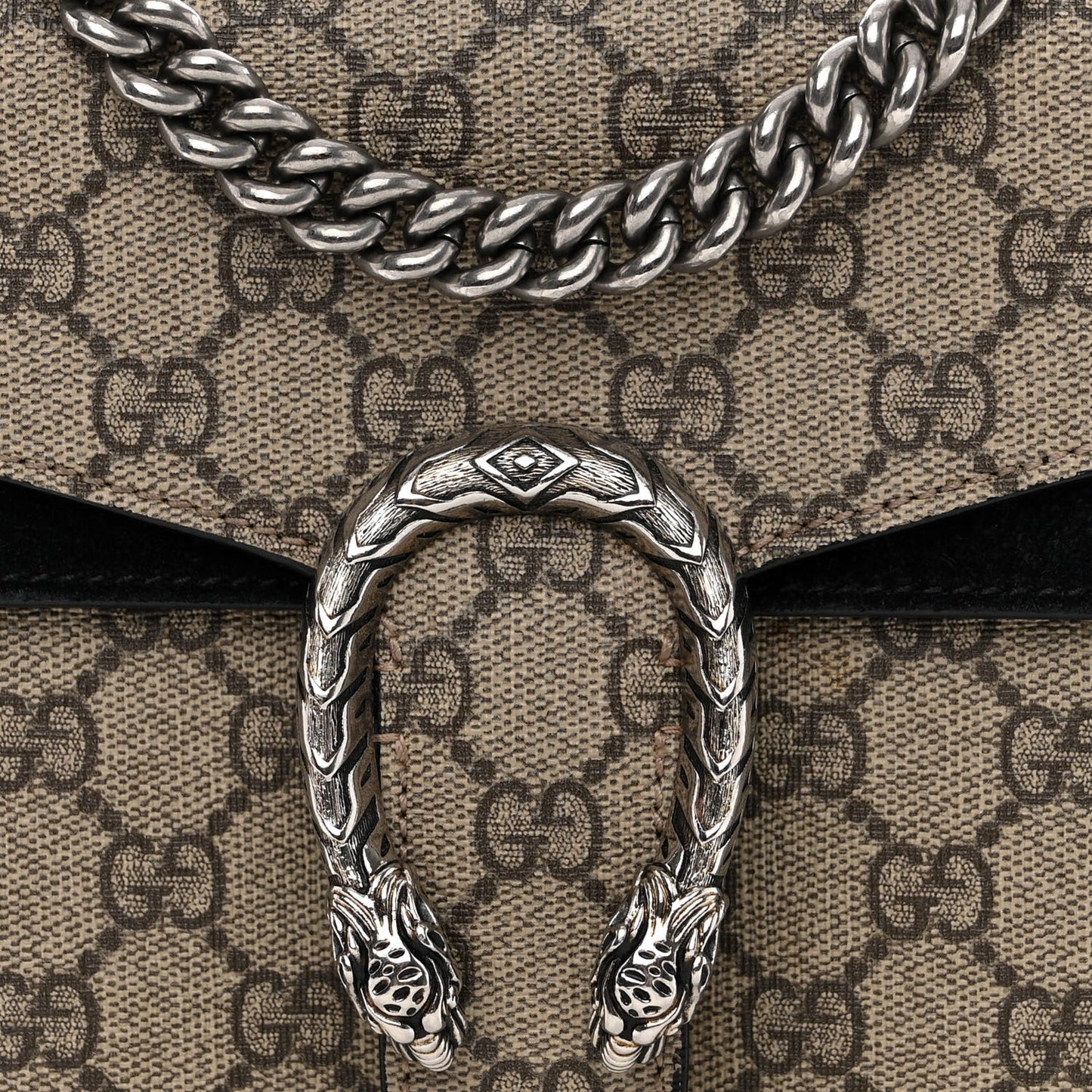 GG Supreme Monogram Mini Dionysus Shoulder Bag Black