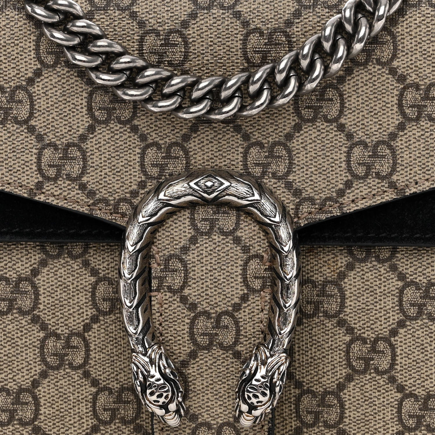 Gucci GG Supreme Monogram Mini Dionysus Shoulder Bag Black 8 of 16