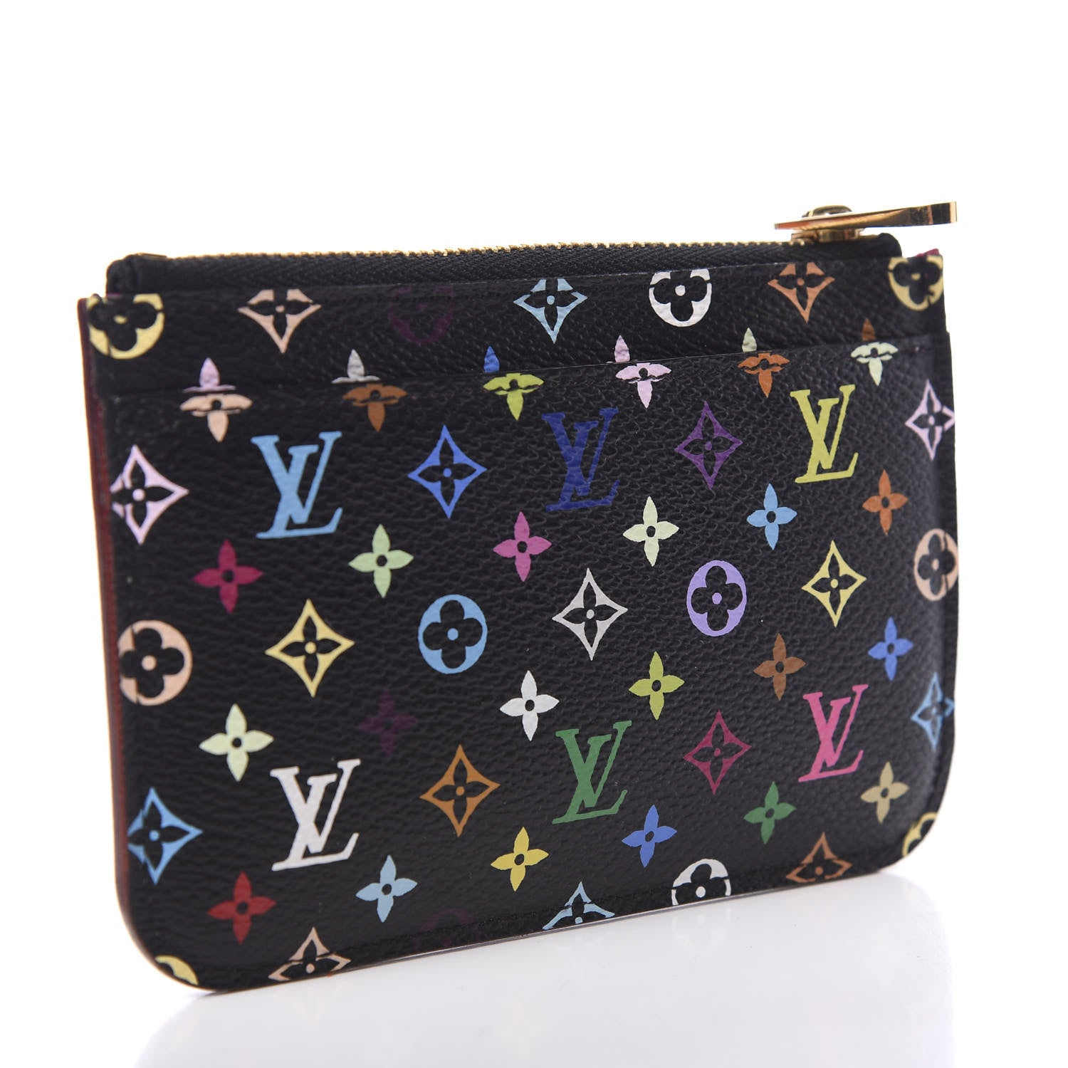 Louis Vuitton Monogram Multicolor Key Pouch Black Grenade 2 of 5