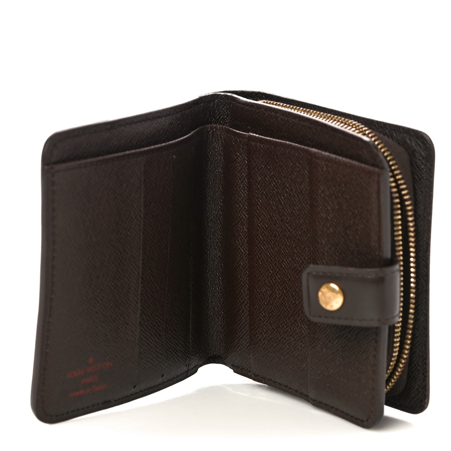 Damier Ebene Zippe Zipped Compact Wallet