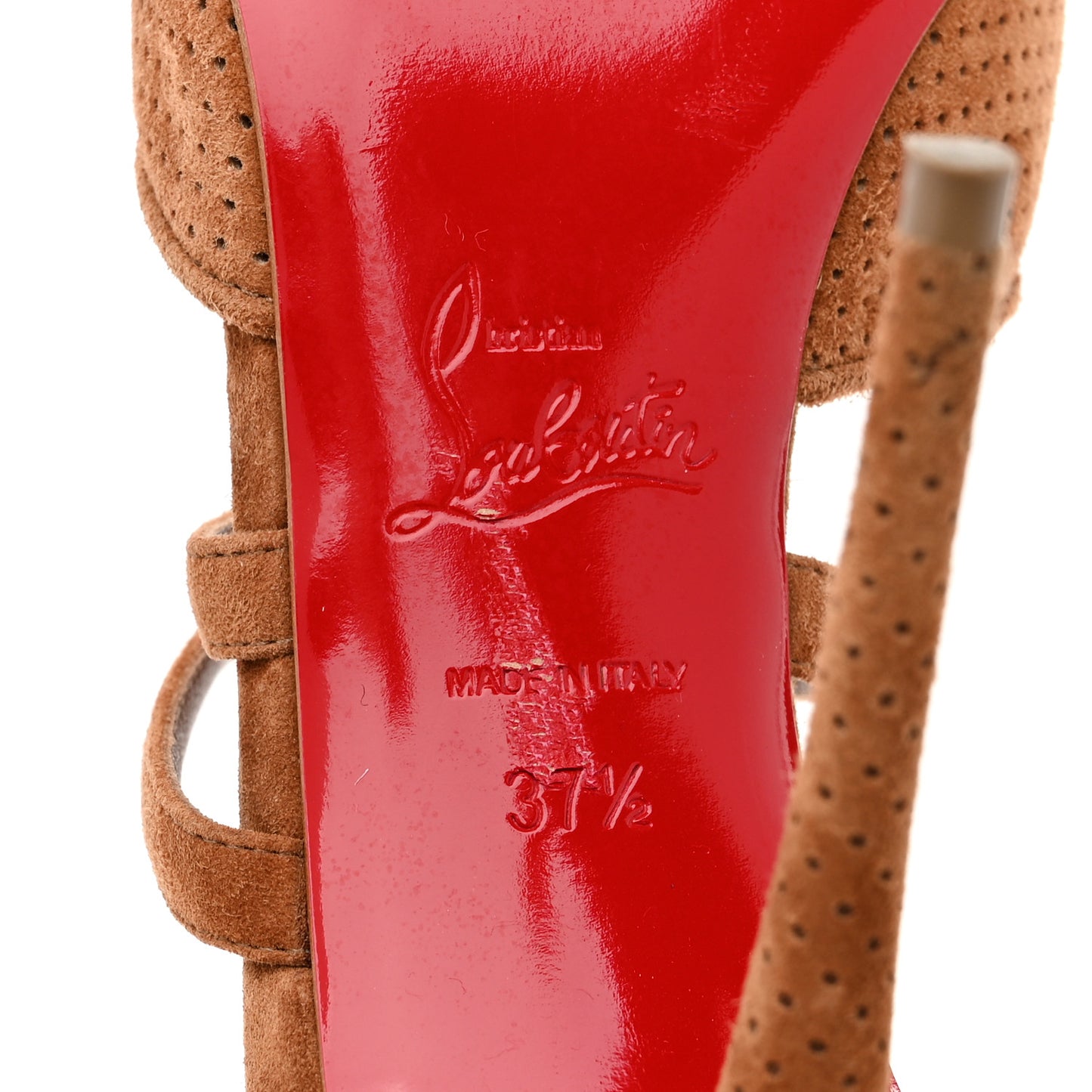 Veau Velours Perforated Victorilla 100 Pumps 37.5 Biscotto