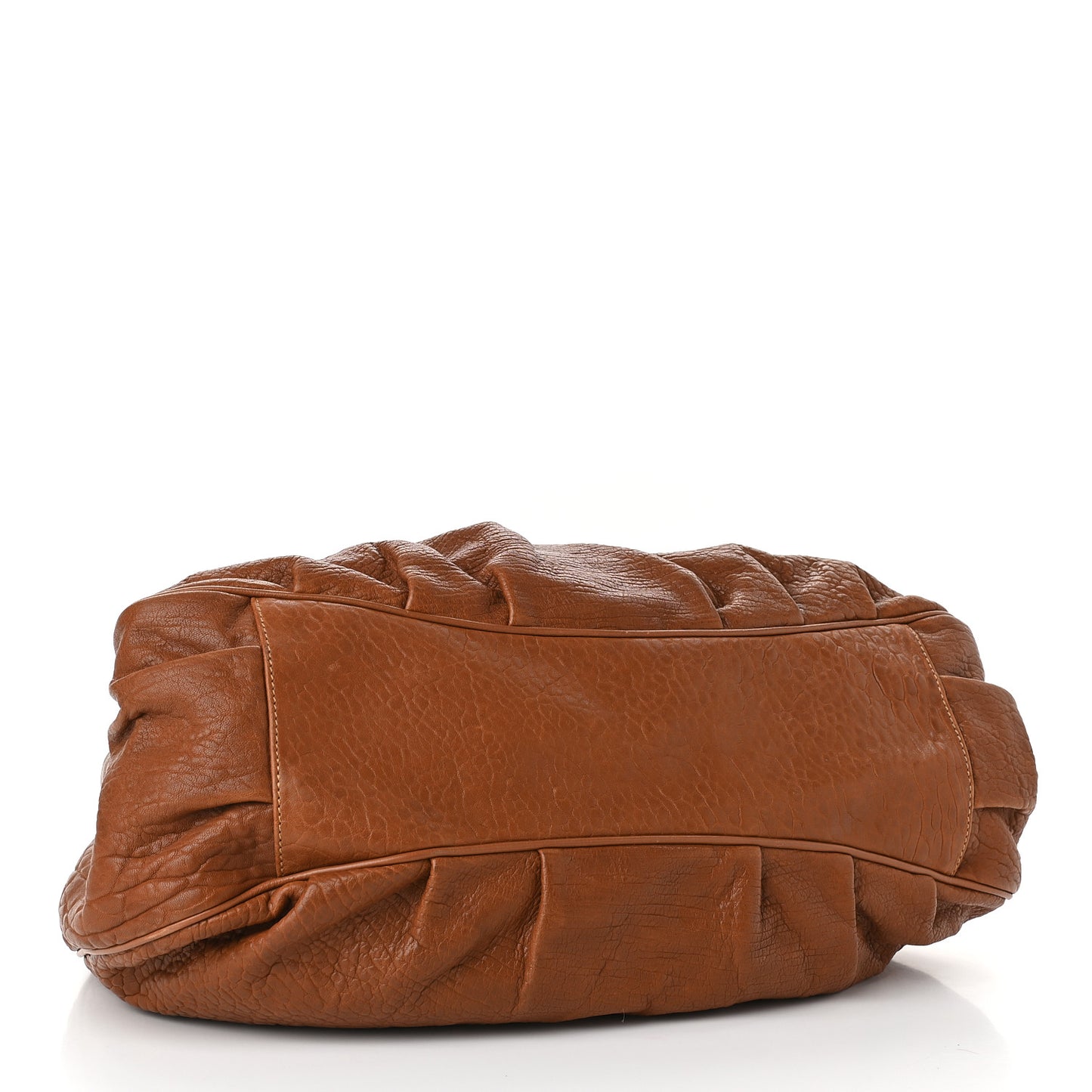 Crinkled Lambskin Mia Tote Naturale