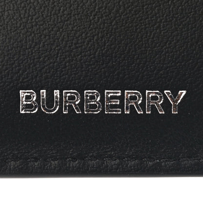 Burberry Calfskin Embossed TB Print Bi-Fold Wallet Black White 5 of 7