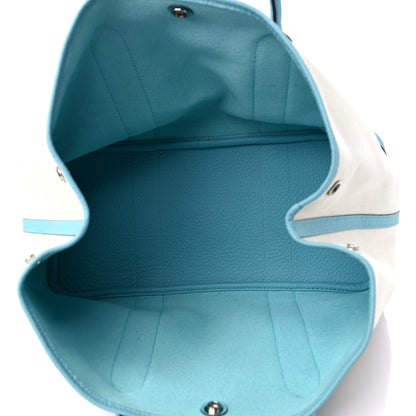 Hermes Twill H Vache Country Garden Party 36 MM Ecru Bleu Atoll 5 of 12