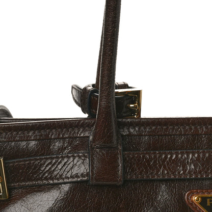 Prada Shiny Nappa Large Bonnie Shoulder Bag Dark Brown 11 of 12