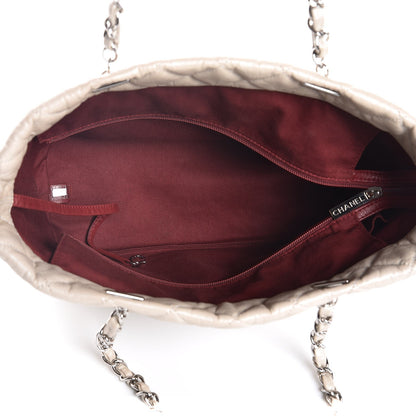 Chanel Aged Calfskin Quilted Large Cotton Club Tote Pearl 5 of 7