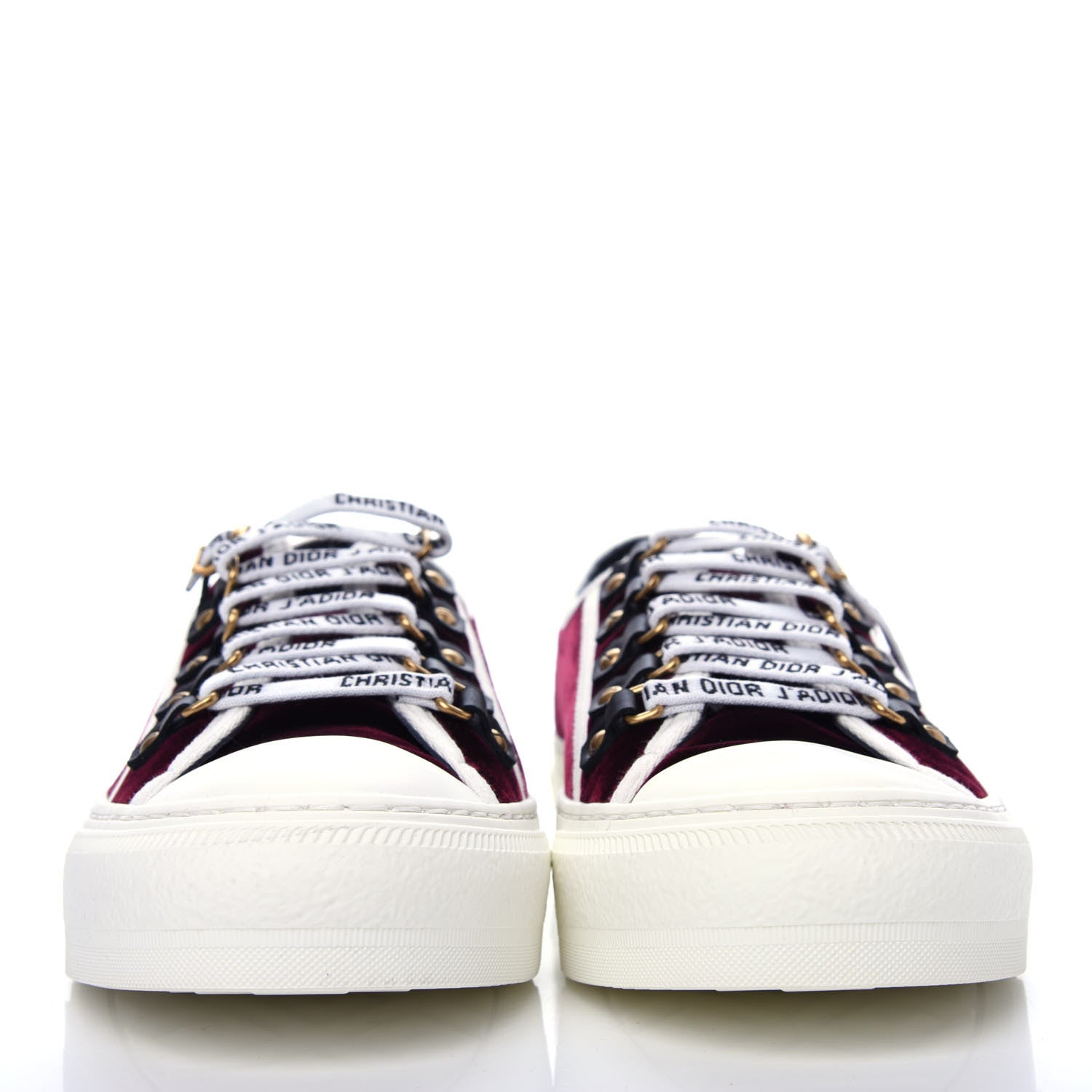 Christian Dior Velvet Walk'N'Dior Low Top Sneakers 38 Deep Amaranth 2 of 10