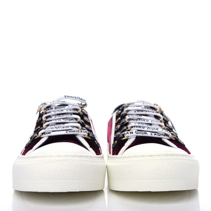 Christian Dior Velvet Walk'N'Dior Low Top Sneakers 38 Deep Amaranth 2 of 10