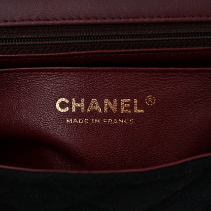 Chanel Felt Quilted Paris-Hamburg Charms Mini Rectangular Flap Black Dark Navy 6 of 10