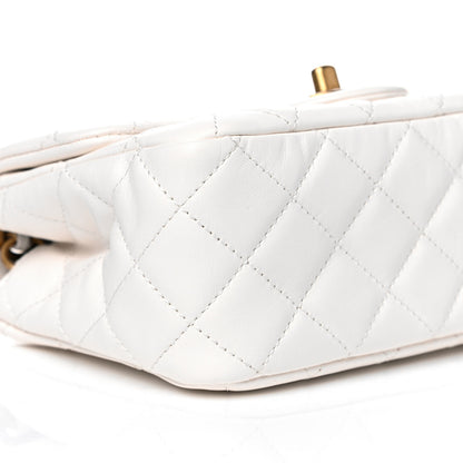 Chanel Lambskin Quilted Mini Pearl Crush Flap White 8 of 10