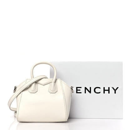 Givenchy Shiny Lord Calfskin Micro Antigona Ivory 12 of 12