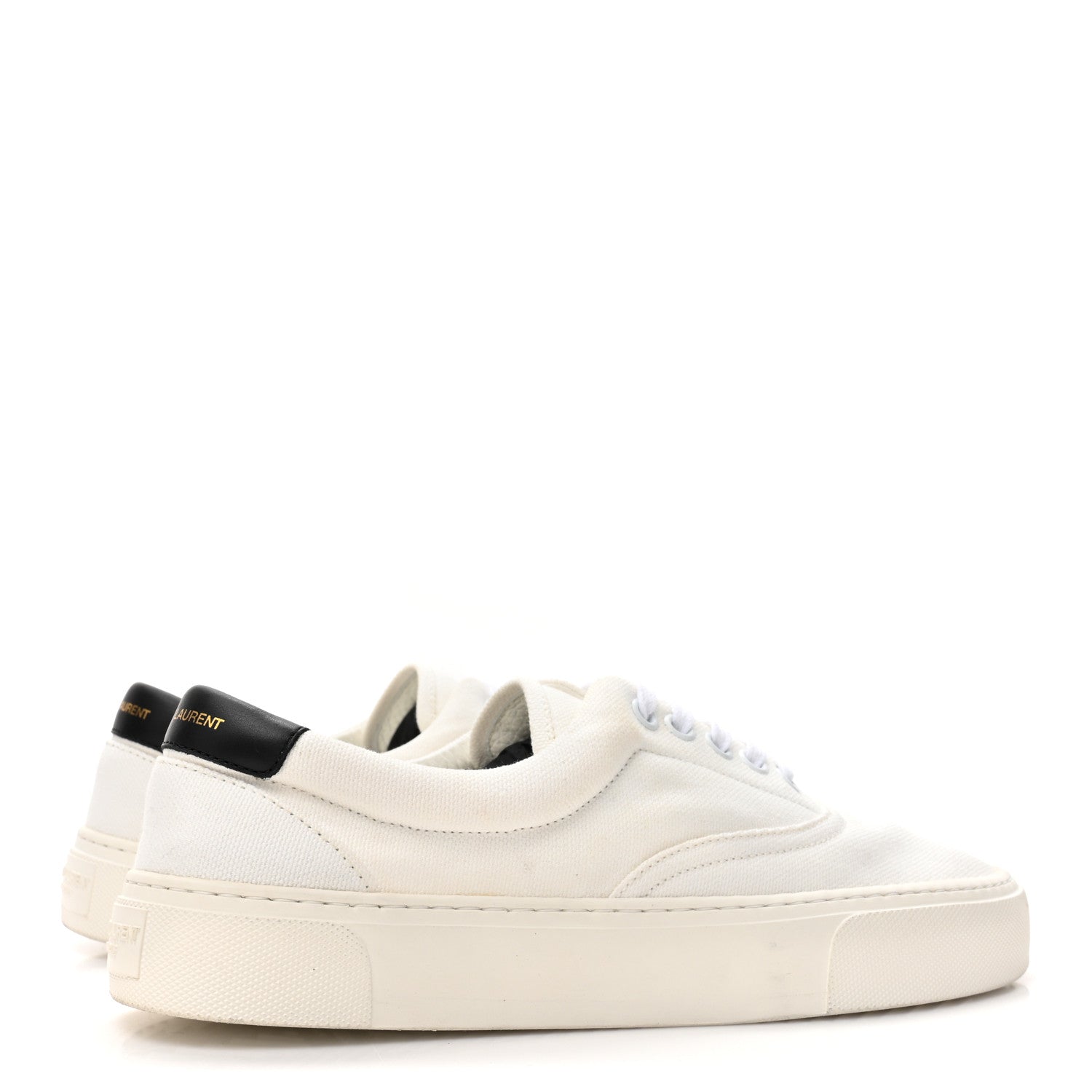 Saint Laurent Canvas Venice Sneakers 39.5 White 5 of 10