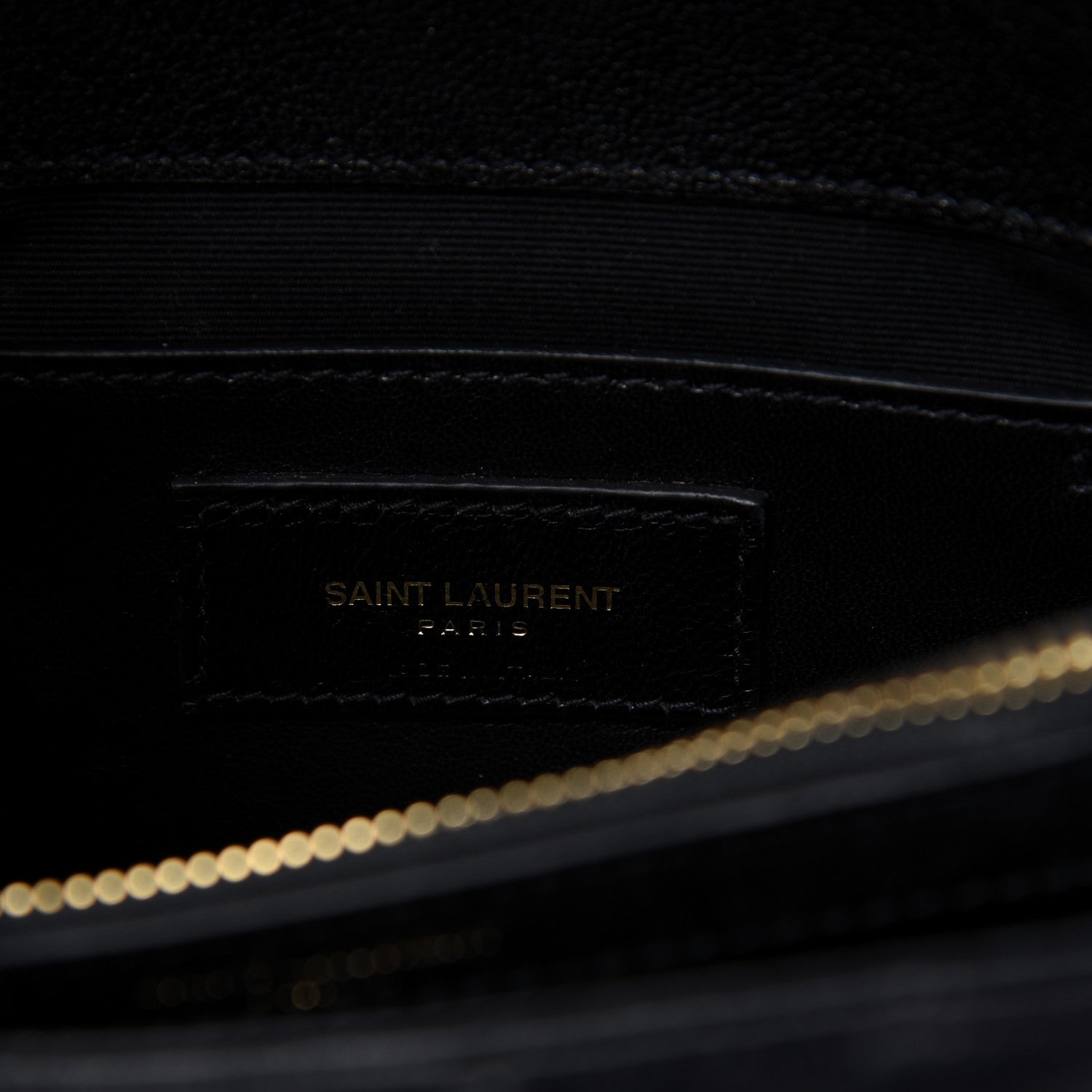 Saint Laurent Sheepskin Matelasse Chevron Monogram Medium College Bag Black 8 of 10