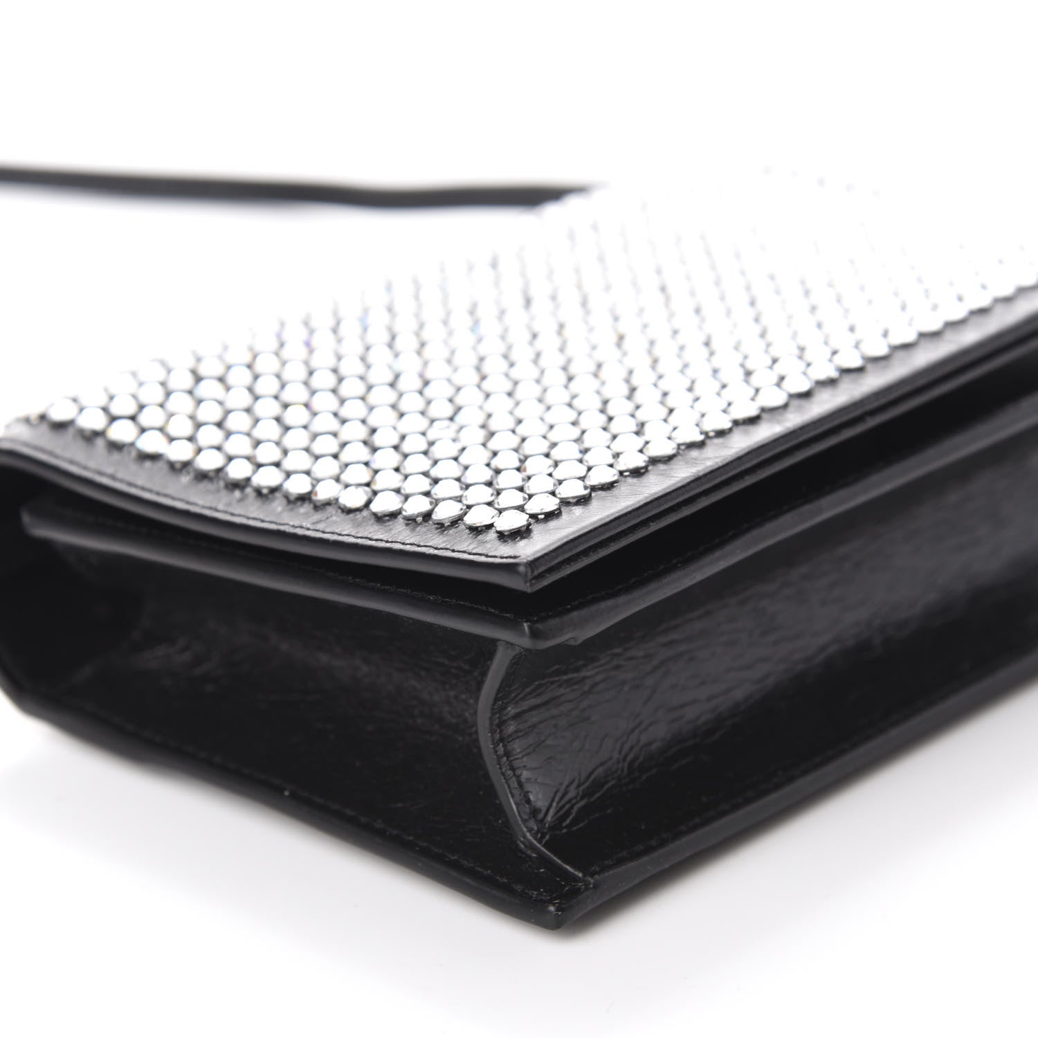 Saint Laurent Textured Patent Crystal Toy Kate Crossbody Black 6 of 10