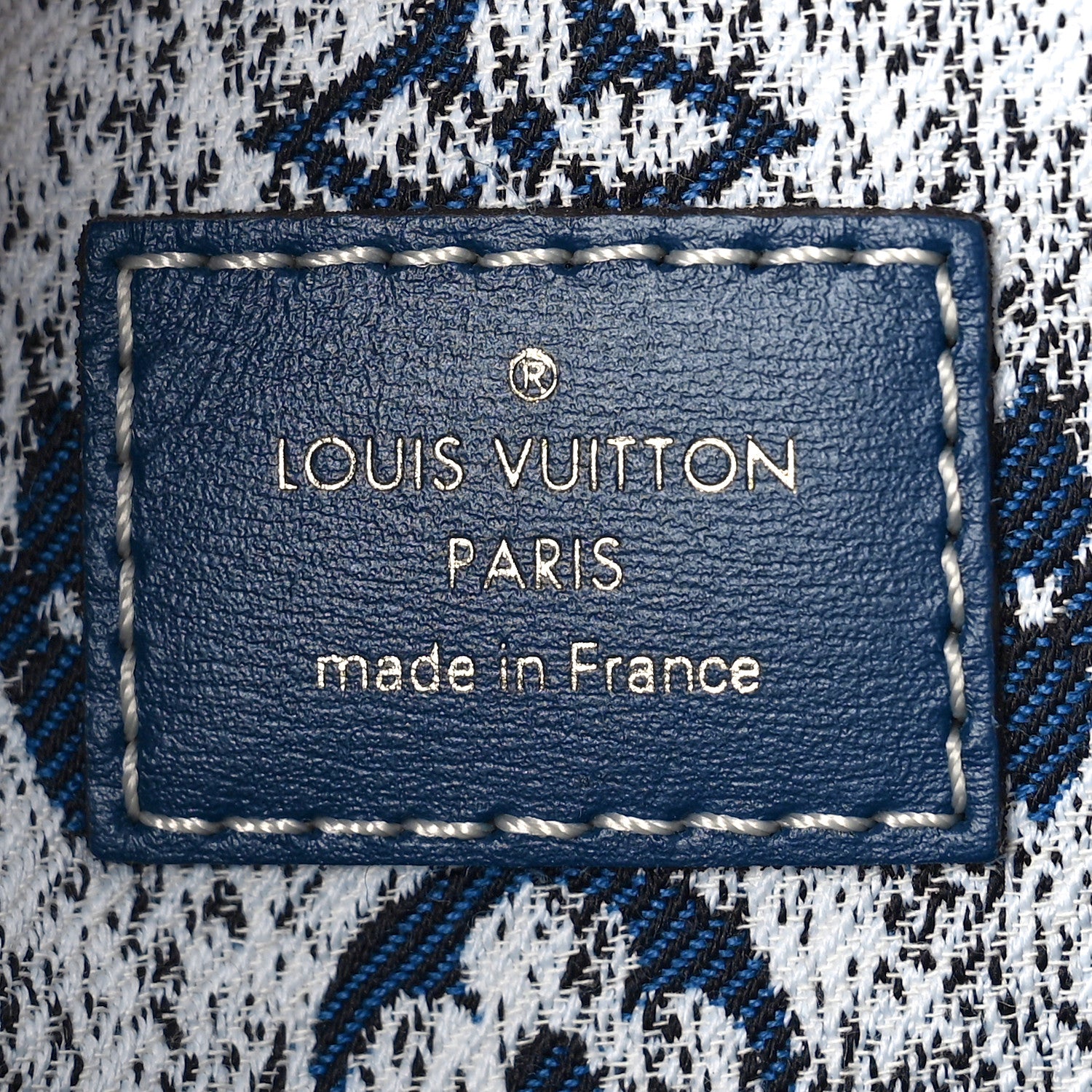 Louis Vuitton Monogram Jacquard Denim Onthego MM Bleu 6 of 8