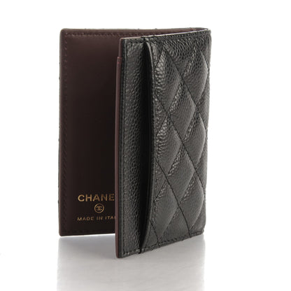 Chanel Caviar Quilted Card Holder Wallet Black 3 of 7