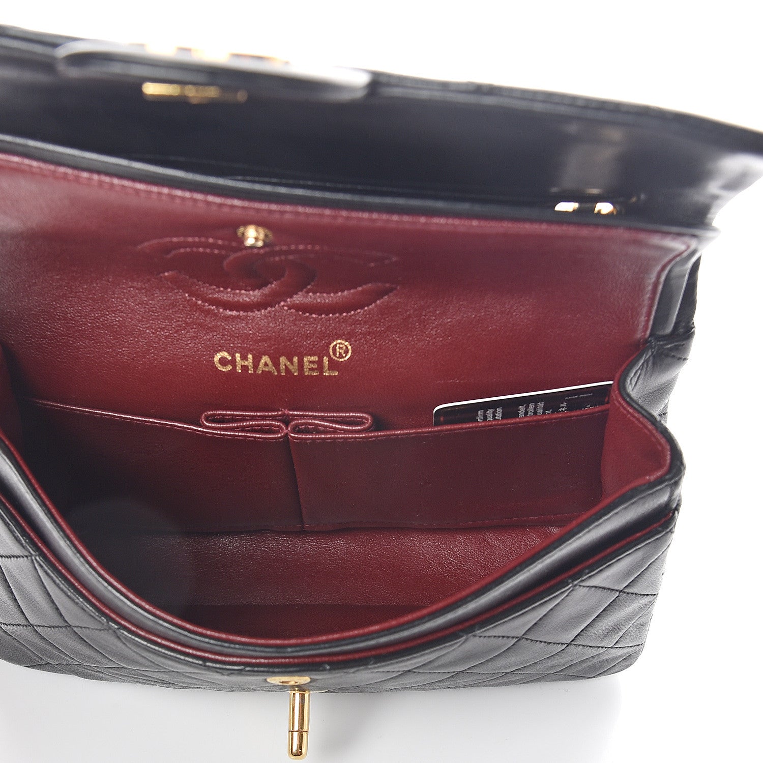 Chanel Lambskin Quilted Small Double Flap Black 4 of 9
