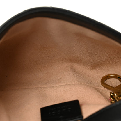 Gucci Calfskin Matelasse Super Mini GG Marmont Shoulder Bag Black 5 of 13