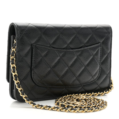 Chanel Caviar Quilted Wallet on Chain WOC Black 3 of 11