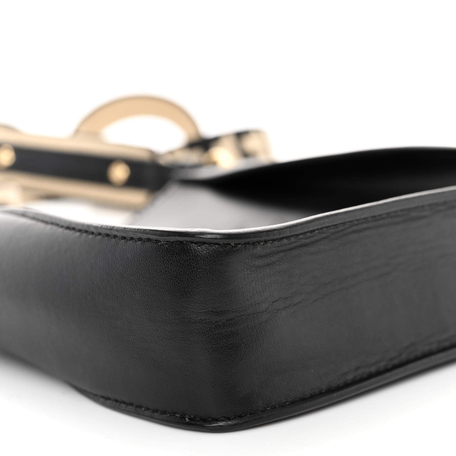 Stella McCartney Eco Alter Nappa Perforated Logo Tiny Crossbody Black 8 of 9