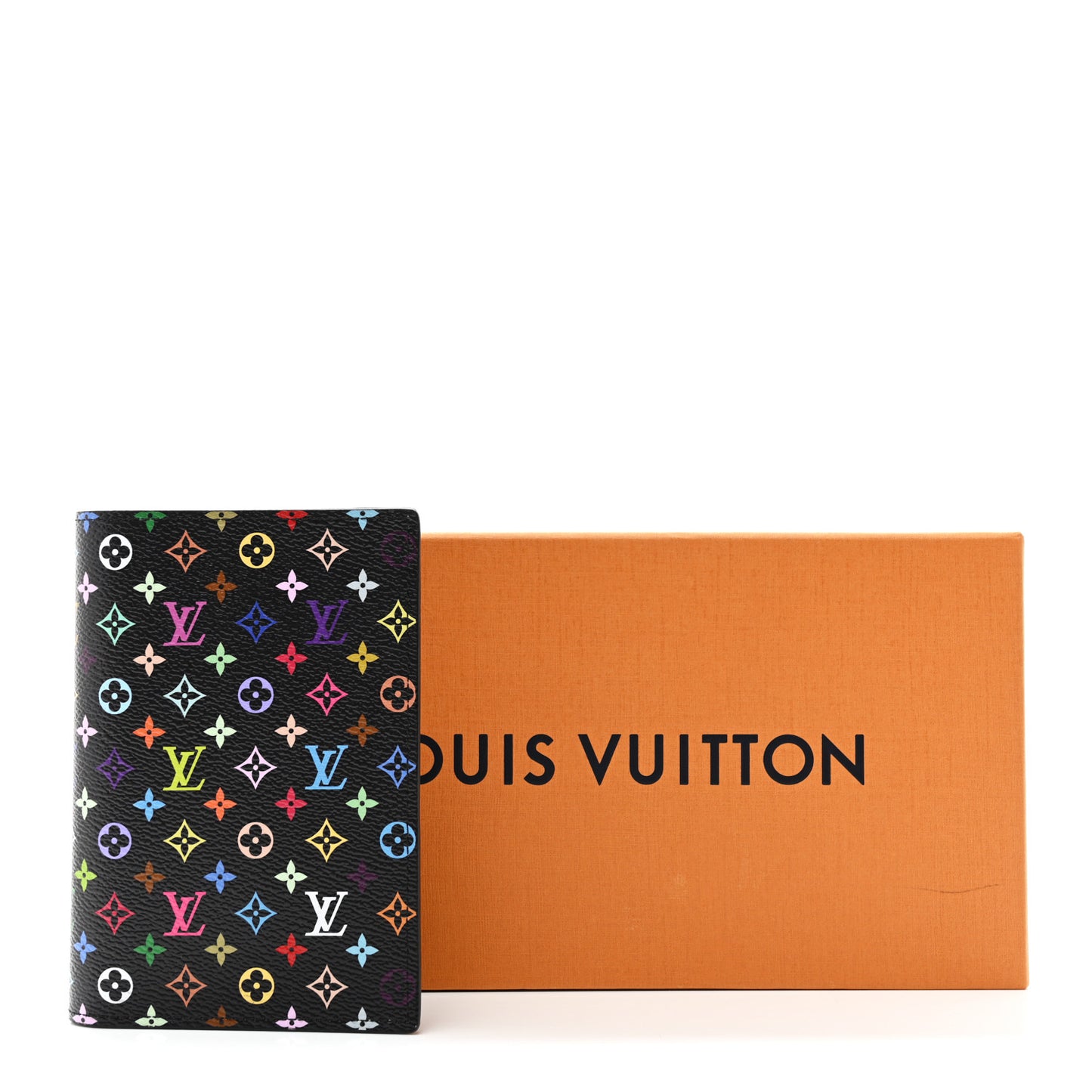 LV X TM Monogram Multicolor Passport Cover Black