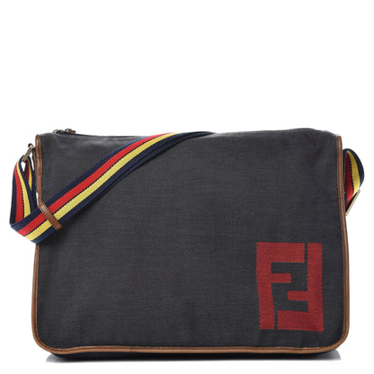 Fendi Denim Messenger Bag Blue 1 of 9