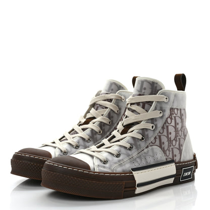 Christian Dior Technical Canvas Oblique Mens B23 High Top Sneakers 42 Brown Beige 3 of 9