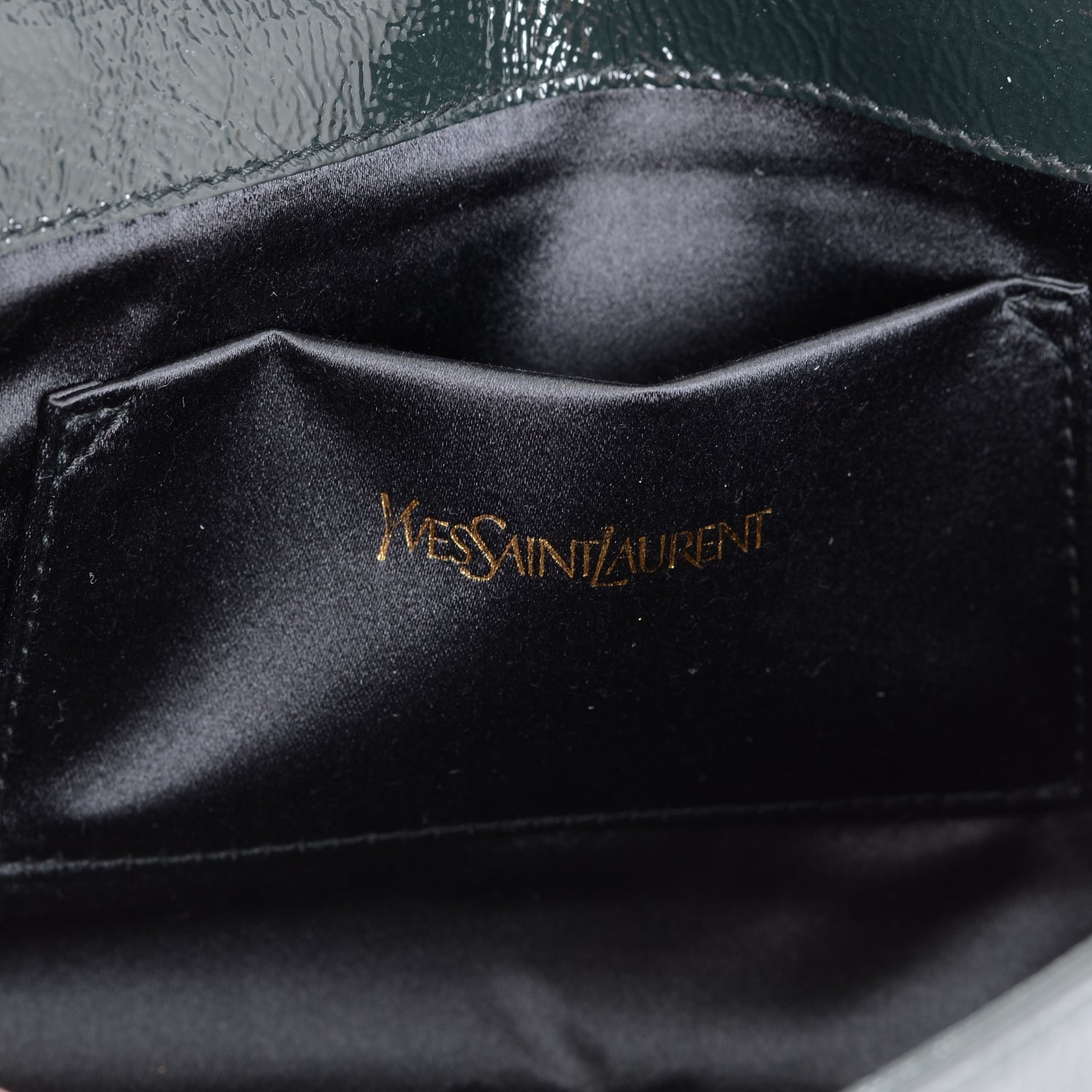 Saint Laurent Patent Belle de Jour Clutch Thyme 8 of 8