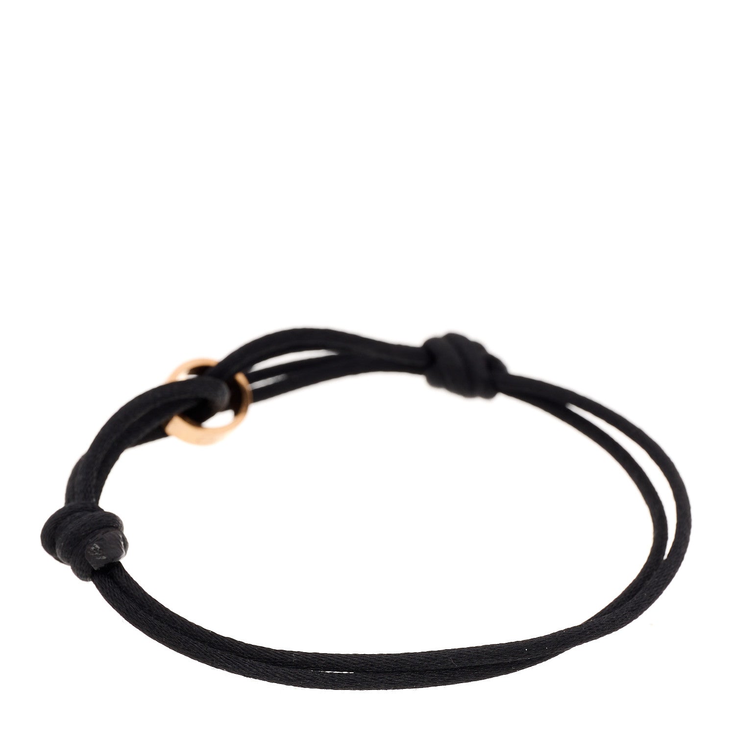 Cartier 18K Pink Gold Charity LOVE Adjustable Cord Bracelet Black 3 of 6