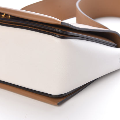 Celine Shiny Smooth Calfskin Medium Frame Shoulder Bag Tan Optic White 9 of 9