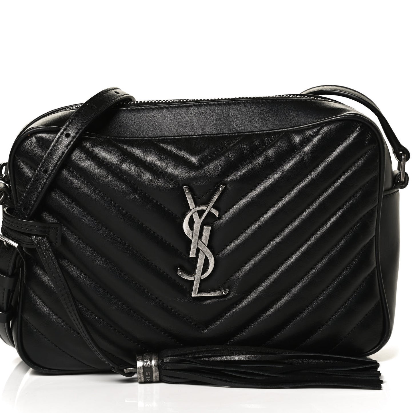 Calfskin Matelasse Monogram Lou Camera Bag Black