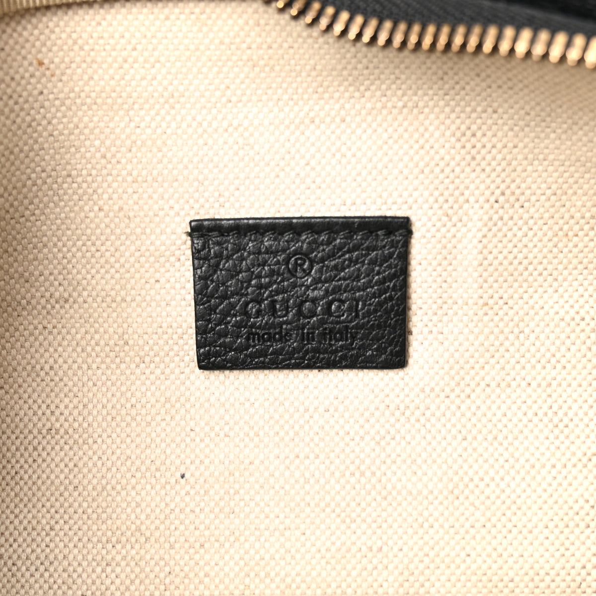 Grained Calfskin Logo Belt Bag Black