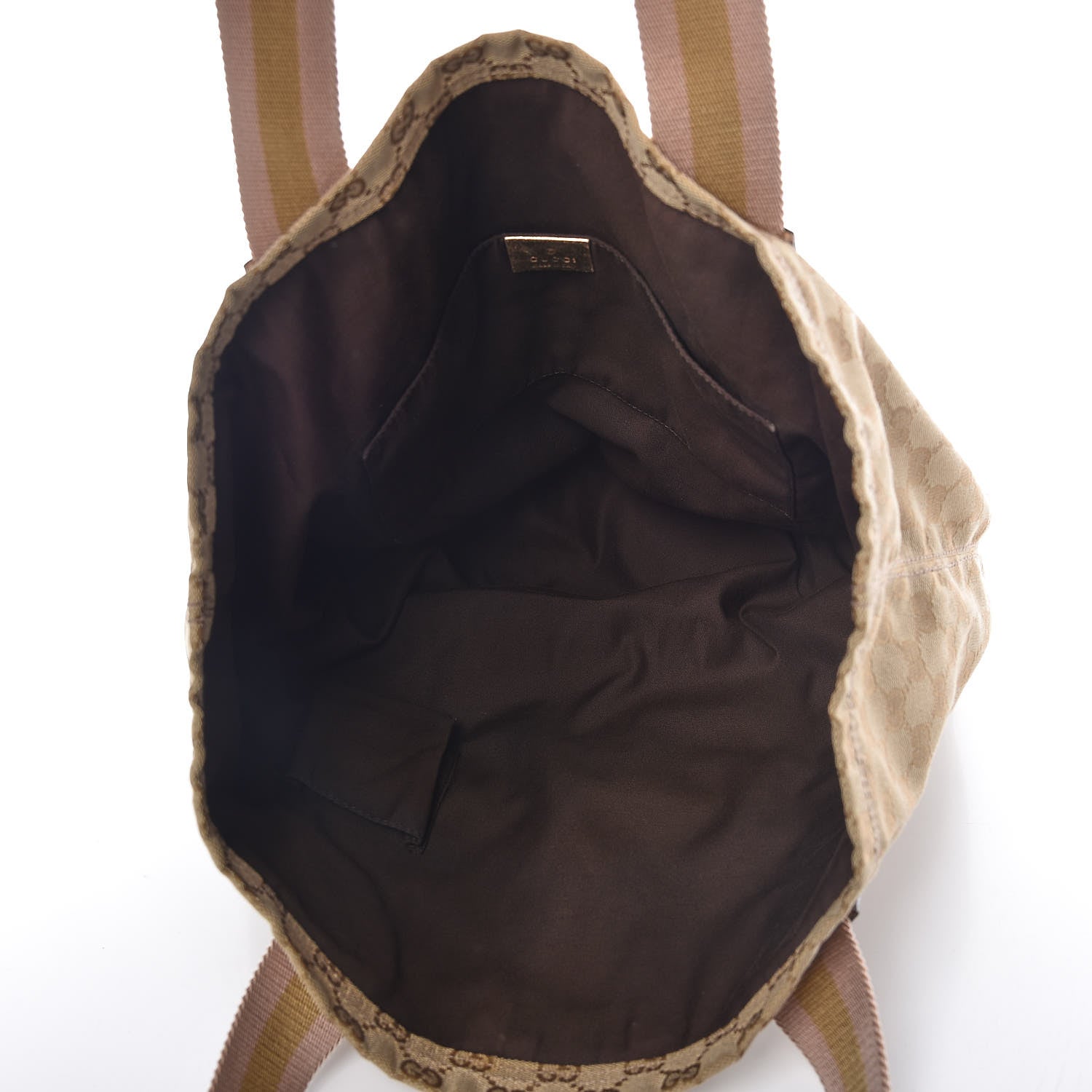 Gucci GG Monogram Medium Web Handle Vertical Tote Pink Gold 5 of 9