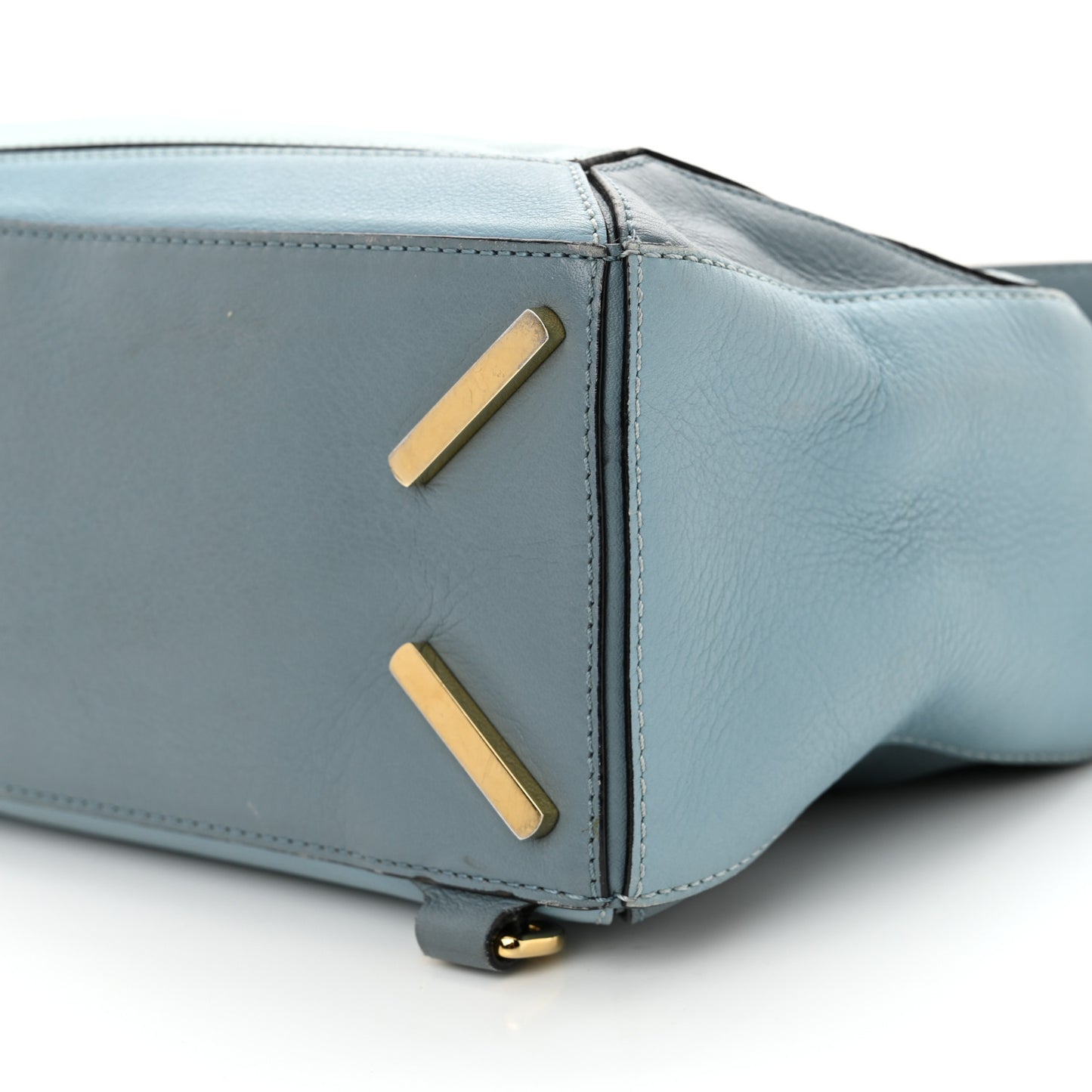 Calfskin Small Puzzle Bag Aqua Light Blue Stone Blue