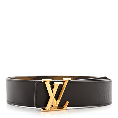 Louis Vuitton Calfskin Monogram 40mm LV Pyramide Stripes Reversible Belt 95 38 2 of 8
