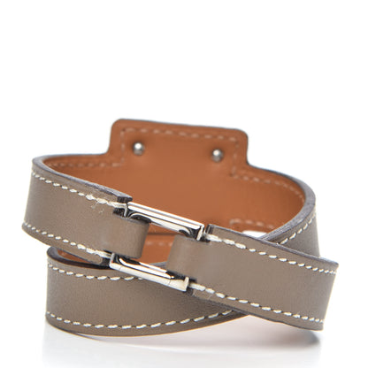 Hermes Swift O'Kelly Double Tour Bracelet T1 Etoupe 3 of 5